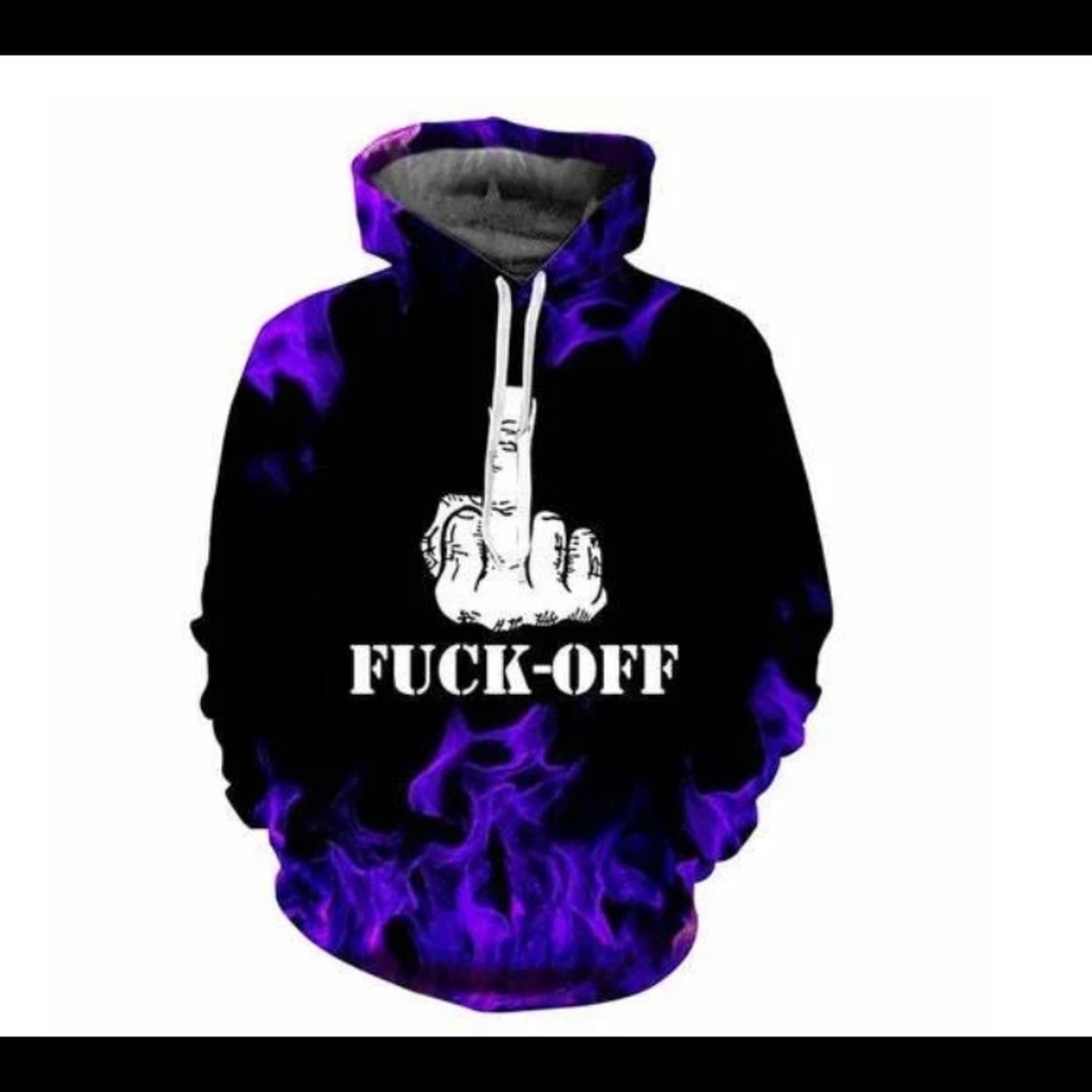 Men’s Black & Purple Hoodie